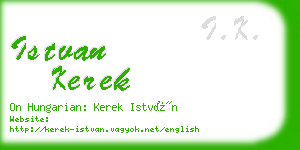 istvan kerek business card